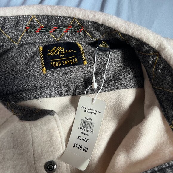 Todd Snyder x L.L. Bean Wool Shirt Jacket in Sailcloth - Picture 2 of 7